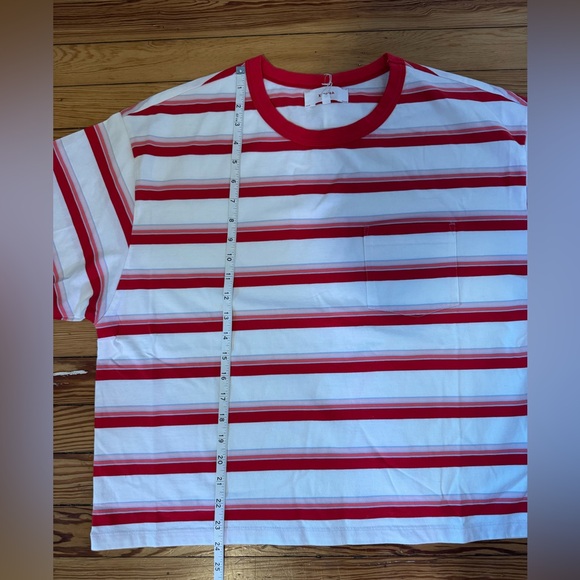 XiRENA Vibrant Red and White Striped Shirt - Picture 6 of 6